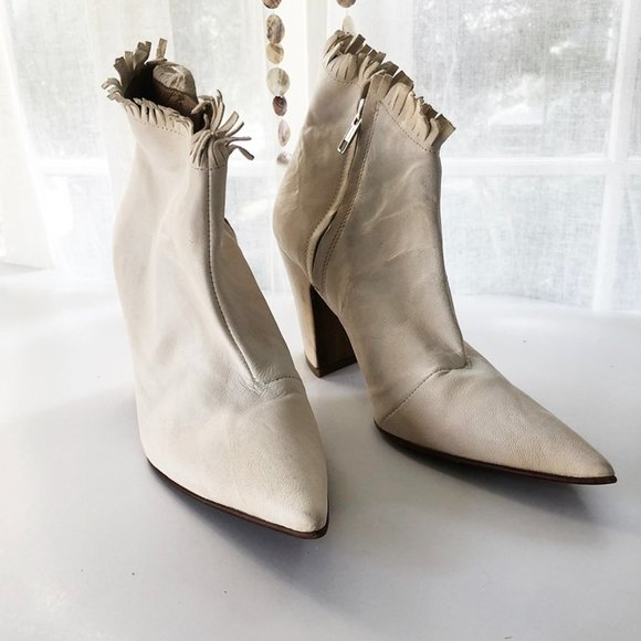 Free People, Lawless Western Inspired Ankle Boots with Fringe, Size 37 - Picture 2 of 9